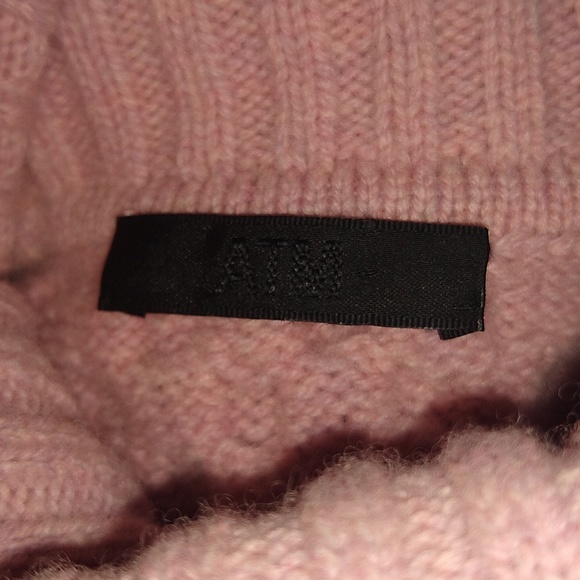 ATM baby pink thick ribbed cropped sweater size small- - Picture 4 of 9